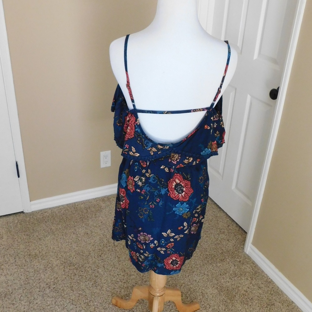 Xhilaration Navy Blue - Floral Dress - Picture 4 of 7